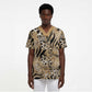 African Wild Animal Skins Scrub Top Zebra Tiger Leopard Mix Skin