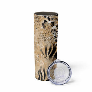 African Wild Animal Skins Skinny Tumbler Zebra Tiger Leopard Mix Skin - African Pride