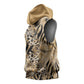 African Wild Animal Skins Sleeveless Hoodie Zebra Tiger Leopard Mix Skin - African Pride