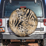 African Wild Animal Skins Spare Tire Cover Zebra Tiger Leopard Mix Skin - African Pride
