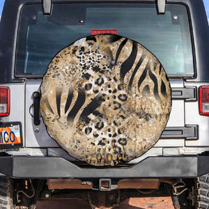 African Wild Animal Skins Spare Tire Cover Zebra Tiger Leopard Mix Skin - African Pride