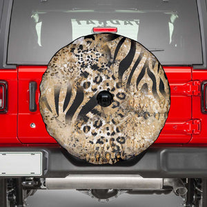 African Wild Animal Skins Spare Tire Cover Zebra Tiger Leopard Mix Skin - African Pride