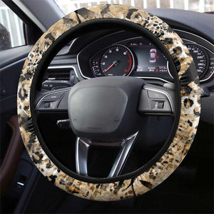 African Wild Animal Skins Steering Wheel Cover Zebra Tiger Leopard Mix Skin - African Pride