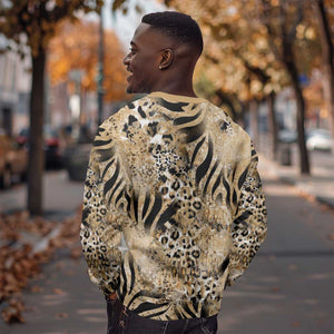 African Wild Animal Skins Sweatshirt Zebra Tiger Leopard Mix Skin - African Pride