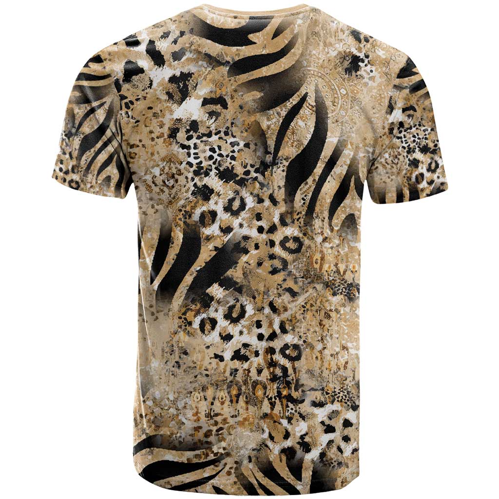 African Wild Animal Skins T shirt Zebra Tiger Leopard Mix Skin - African Pride