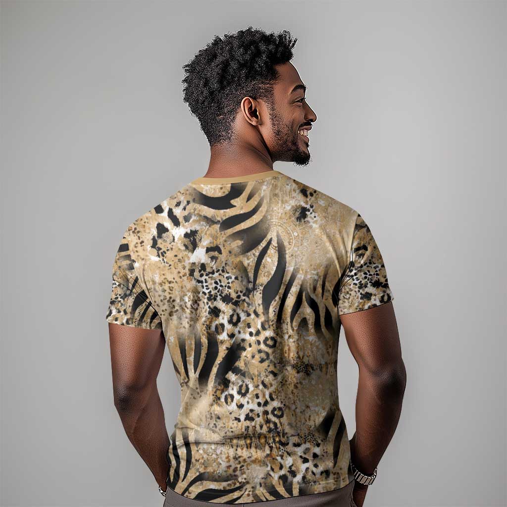 African Wild Animal Skins T shirt Zebra Tiger Leopard Mix Skin - African Pride