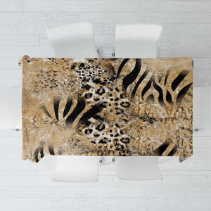 African Wild Animal Skins Tablecloth Zebra Tiger Leopard Mix Skin - African Pride