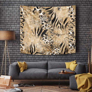 African Wild Animal Skins Tapestry Zebra Tiger Leopard Mix Skin - African Pride