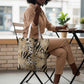 African Wild Animal Skins Tote Bag Zebra Tiger Leopard Mix Skin