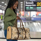 African Wild Animal Skins Travel Bag Zebra Tiger Leopard Mix Skin