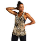 African Wild Animal Skins Women Racerback Tank Zebra Tiger Leopard Mix Skin - African Pride