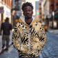 African Wild Animal Skins Zip Hoodie Zebra Tiger Leopard Mix Skin - African Pride