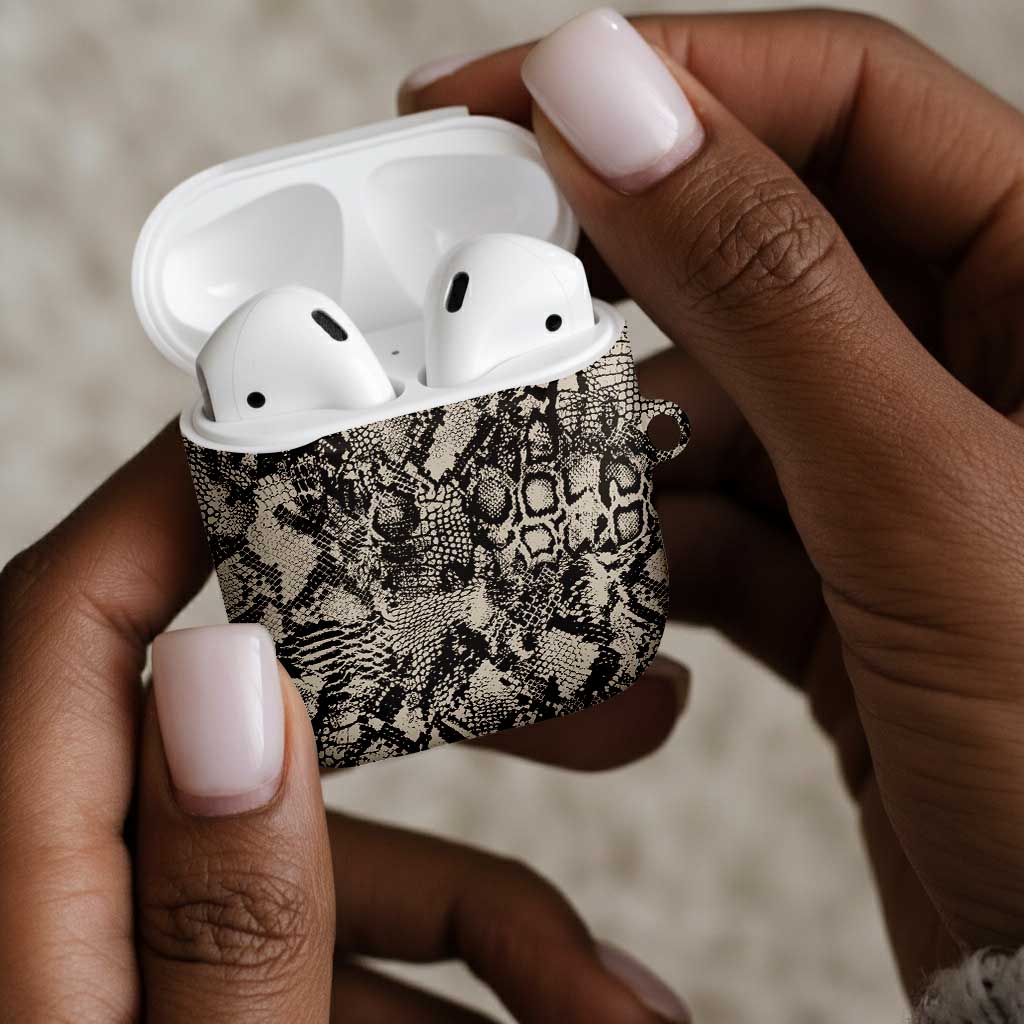 African Wild Animal Skins AirPods Case Snake and Crocodile Mix Skin