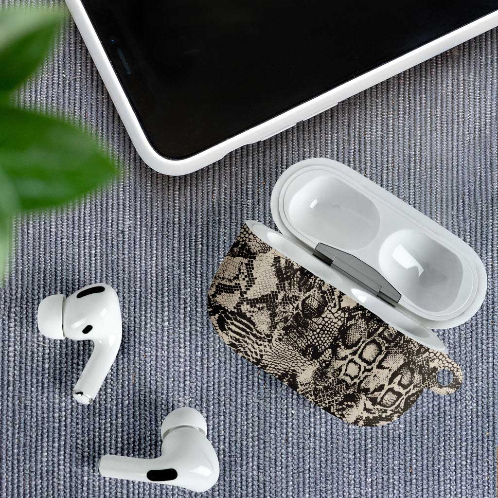 African Wild Animal Skins AirPods Case Snake and Crocodile Mix Skin