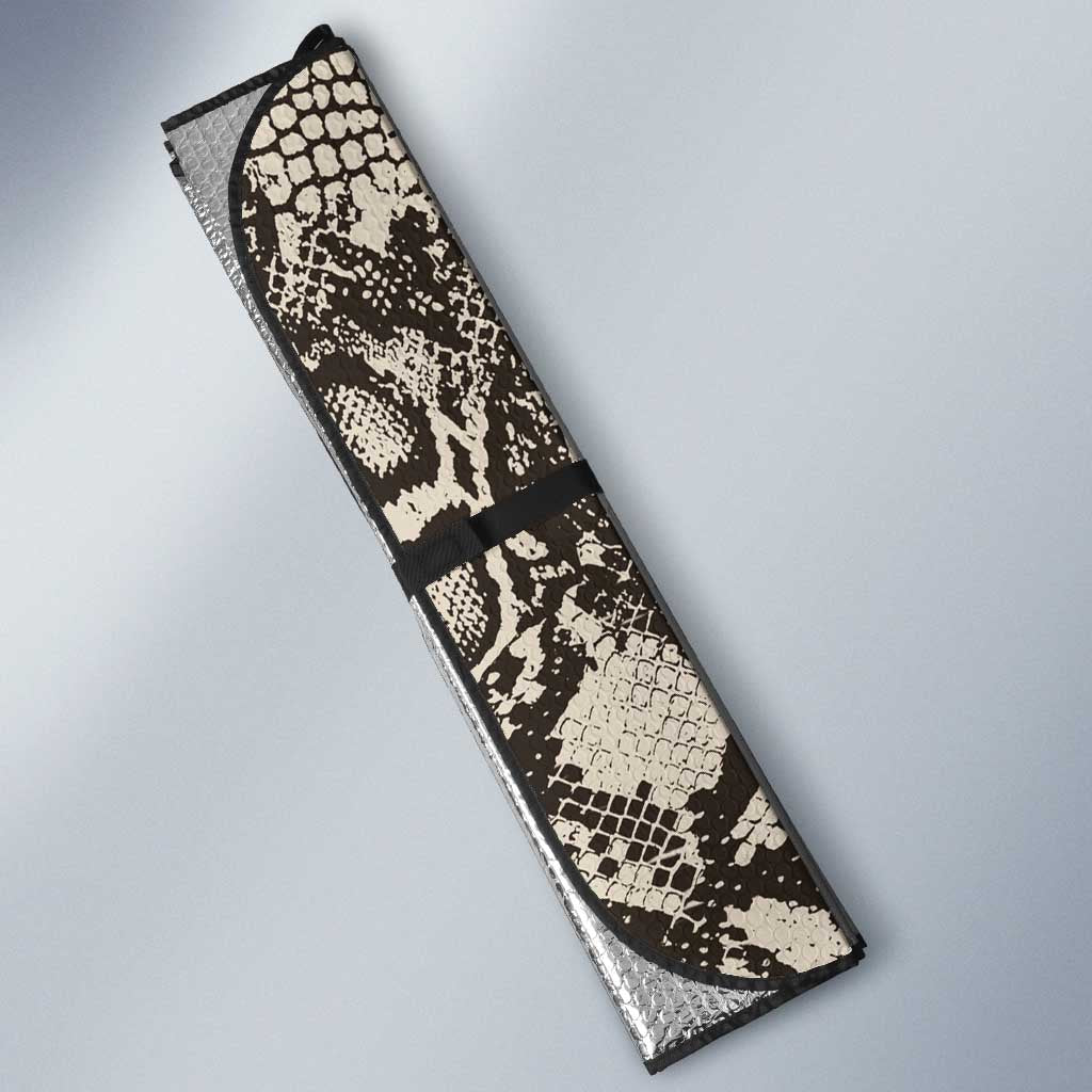 African Wild Animal Skins Auto Sun Shade Snake and Crocodile Mix Skin