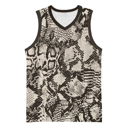 African Wild Animal Skins Basketball Jersey Snake and Crocodile Mix Skin - African Pride