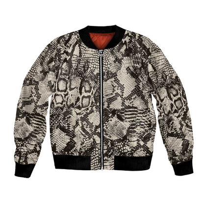 African Wild Animal Skins Bomber Jacket Snake and Crocodile Mix Skin - African Pride