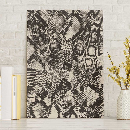 African Wild Animal Skins Canvas Wall Art Snake and Crocodile Mix Skin - African Pride
