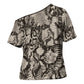 African Wild Animal Skins Cross Shoulder Shirt Snake and Crocodile Mix Skin