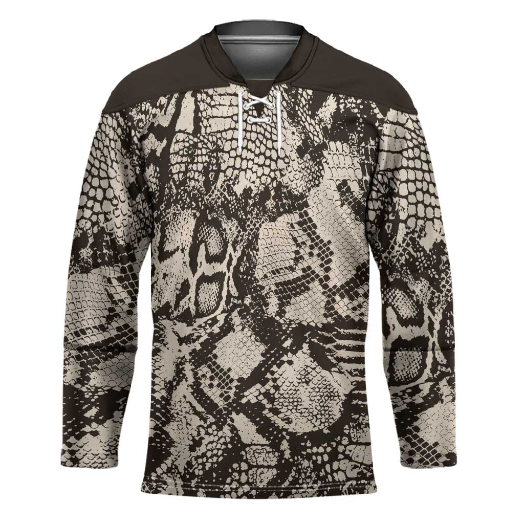African Wild Animal Skins Hockey Jersey Snake and Crocodile Mix Skin