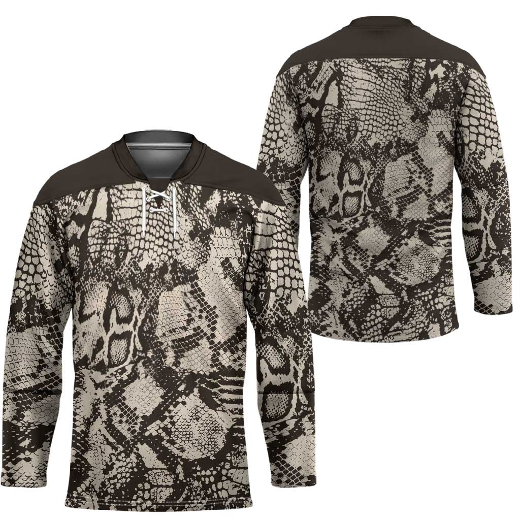 African Wild Animal Skins Hockey Jersey Snake and Crocodile Mix Skin