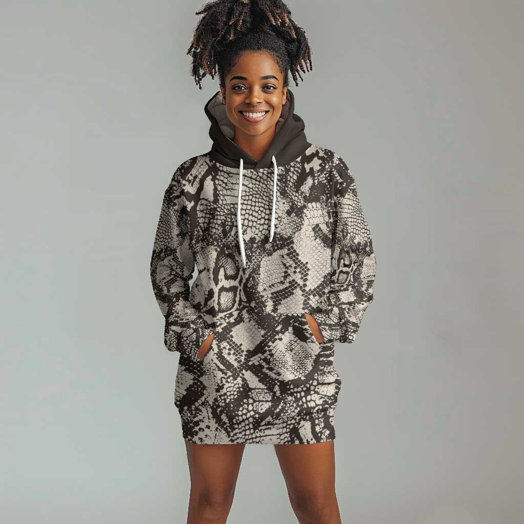 African Wild Animal Skins Hoodie Dress Snake and Crocodile Mix Skin - African Pride