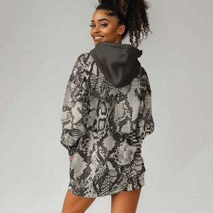 African Wild Animal Skins Hoodie Dress Snake and Crocodile Mix Skin - African Pride