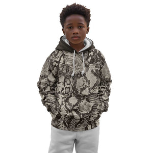 African Wild Animal Skins Kid Hoodie Snake and Crocodile Mix Skin - African Pride
