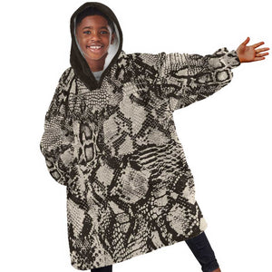 African Wild Animal Skins Kid Wearable Blanket Hoodie Snake and Crocodile Mix Skin - African Pride