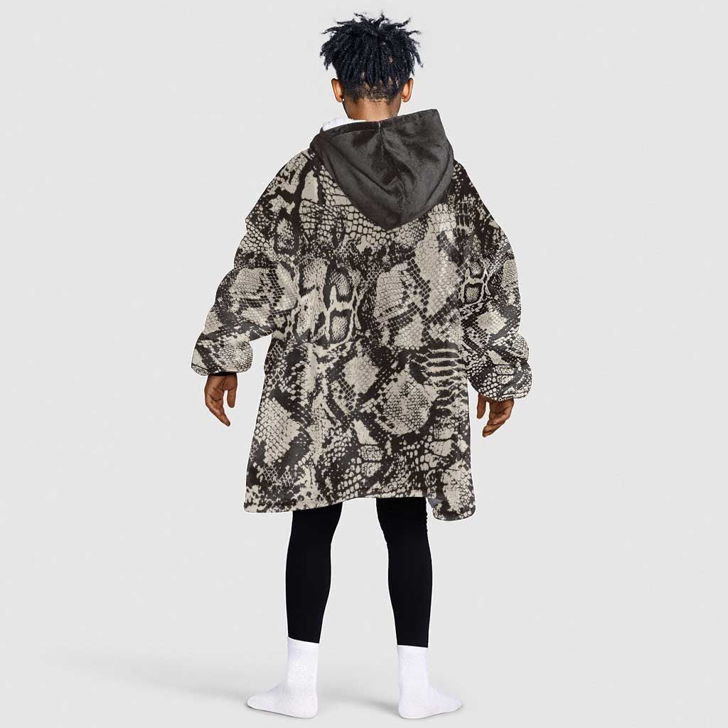 African Wild Animal Skins Kid Wearable Blanket Hoodie Snake and Crocodile Mix Skin - African Pride