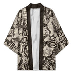 African Wild Animal Skins Kimono Snake and Crocodile Mix Skin