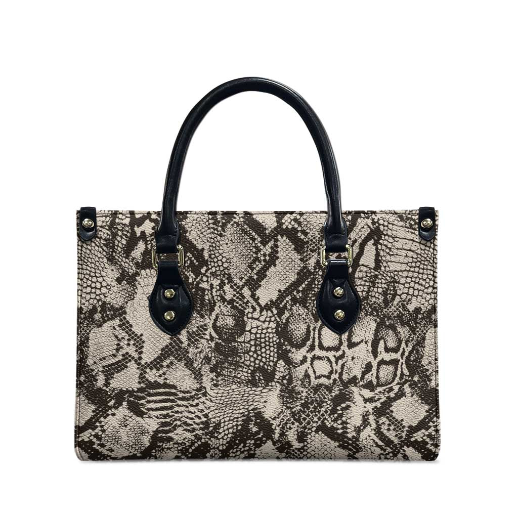 African Wild Animal Skins Leather Bag Snake and Crocodile Mix Skin