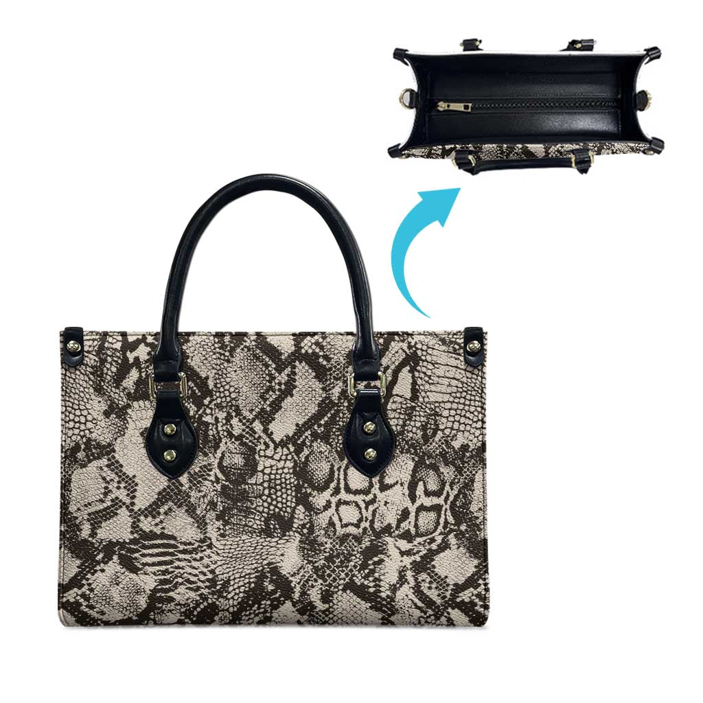 African Wild Animal Skins Leather Bag Snake and Crocodile Mix Skin