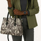 African Wild Animal Skins Leather Bag Snake and Crocodile Mix Skin