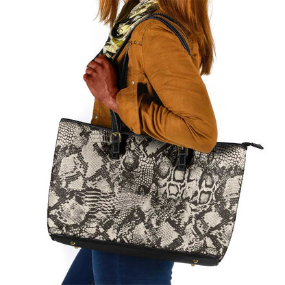African Wild Animal Skins Leather Tote Bag Snake and Crocodile Mix Skin - African Pride