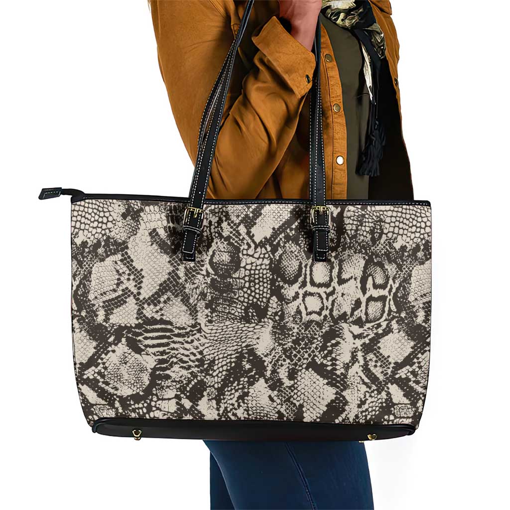 African Wild Animal Skins Leather Tote Bag Snake and Crocodile Mix Skin - African Pride