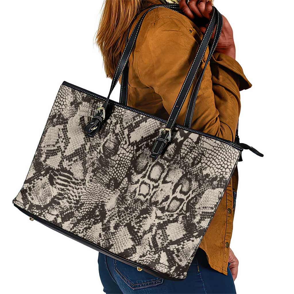 African Wild Animal Skins Leather Tote Bag Snake and Crocodile Mix Skin - African Pride