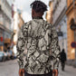 African Wild Animal Skins Long Sleeve Button Shirt Snake and Crocodile Mix Skin - African Pride