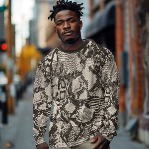 African Wild Animal Skins Long Sleeve Shirt Snake and Crocodile Mix Skin - African Pride