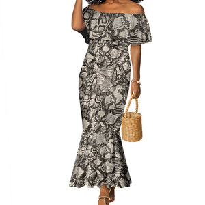 African Wild Animal Skins Mermaid Dress Snake and Crocodile Mix Skin - African Pride
