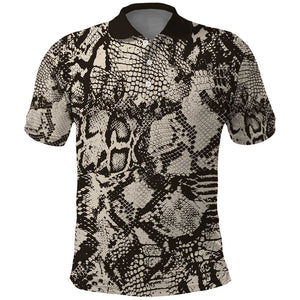 African Wild Animal Skins Polo Shirt Snake and Crocodile Mix Skin - African Pride