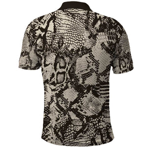 African Wild Animal Skins Polo Shirt Snake and Crocodile Mix Skin - African Pride