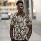 African Wild Animal Skins Polo Shirt Snake and Crocodile Mix Skin - African Pride