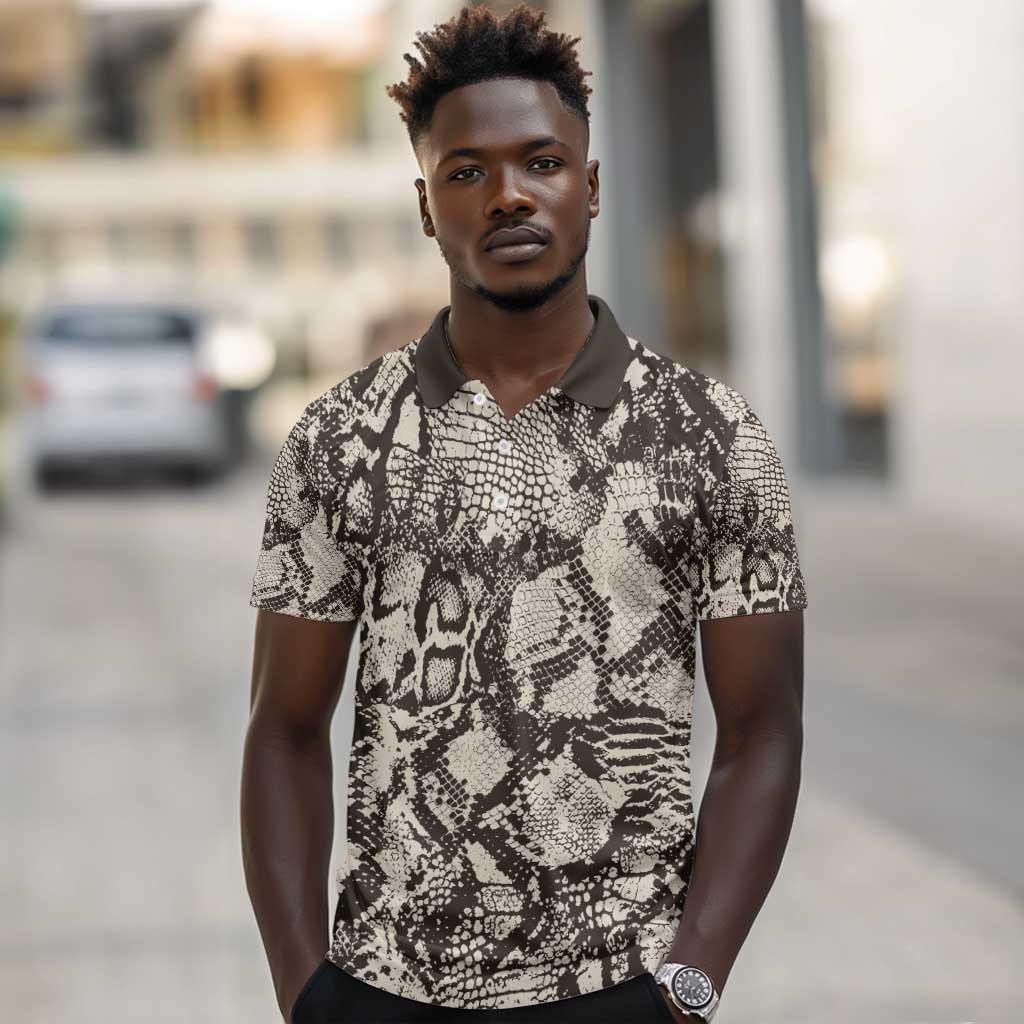 African Wild Animal Skins Polo Shirt Snake and Crocodile Mix Skin - African Pride