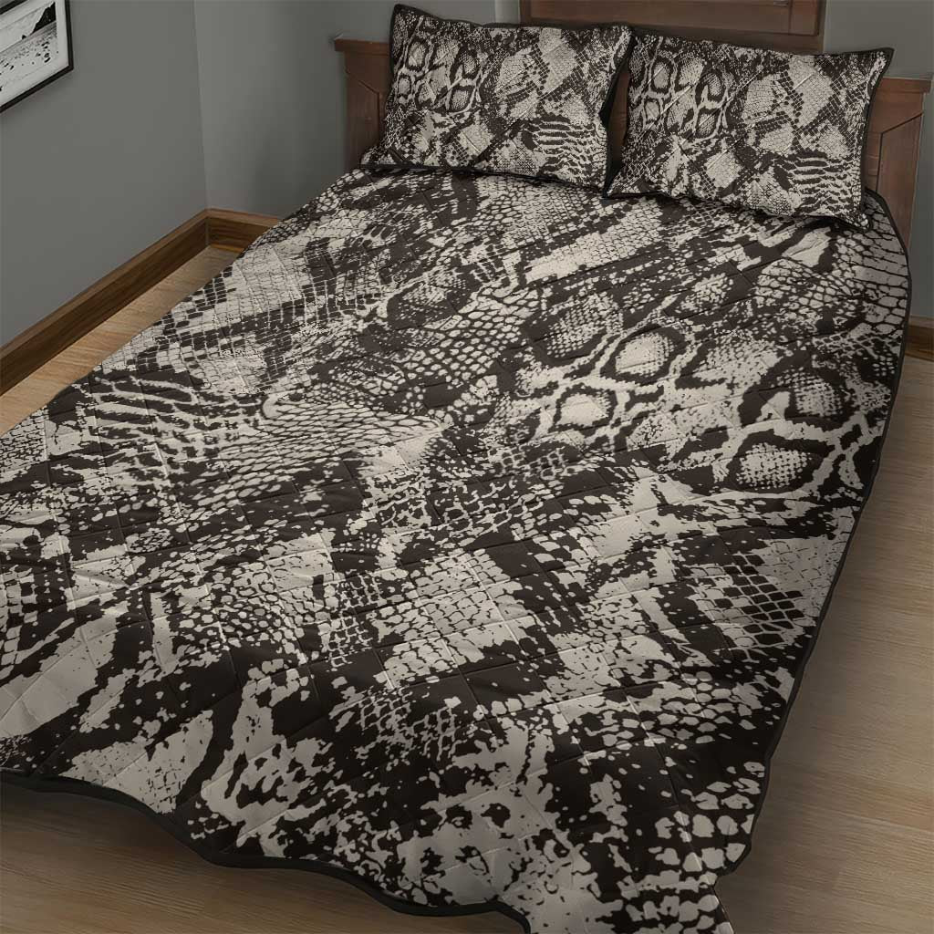 African Wild Animal Skins Quilt Bed Set Snake and Crocodile Mix Skin - African Pride