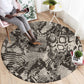 African Wild Animal Skins Round Carpet Snake and Crocodile Mix Skin - African Pride