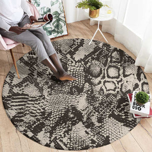 African Wild Animal Skins Round Carpet Snake and Crocodile Mix Skin - African Pride