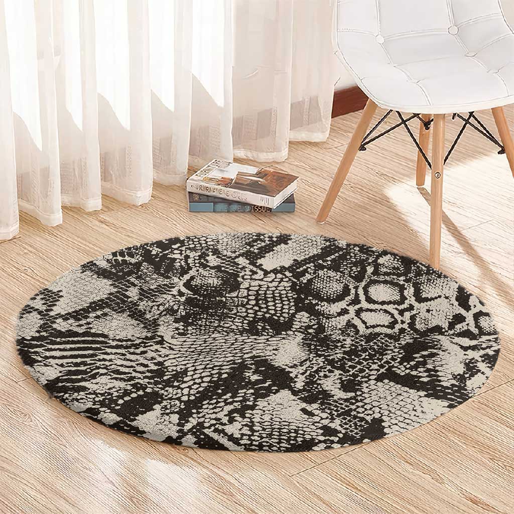 African Wild Animal Skins Round Carpet Snake and Crocodile Mix Skin - African Pride