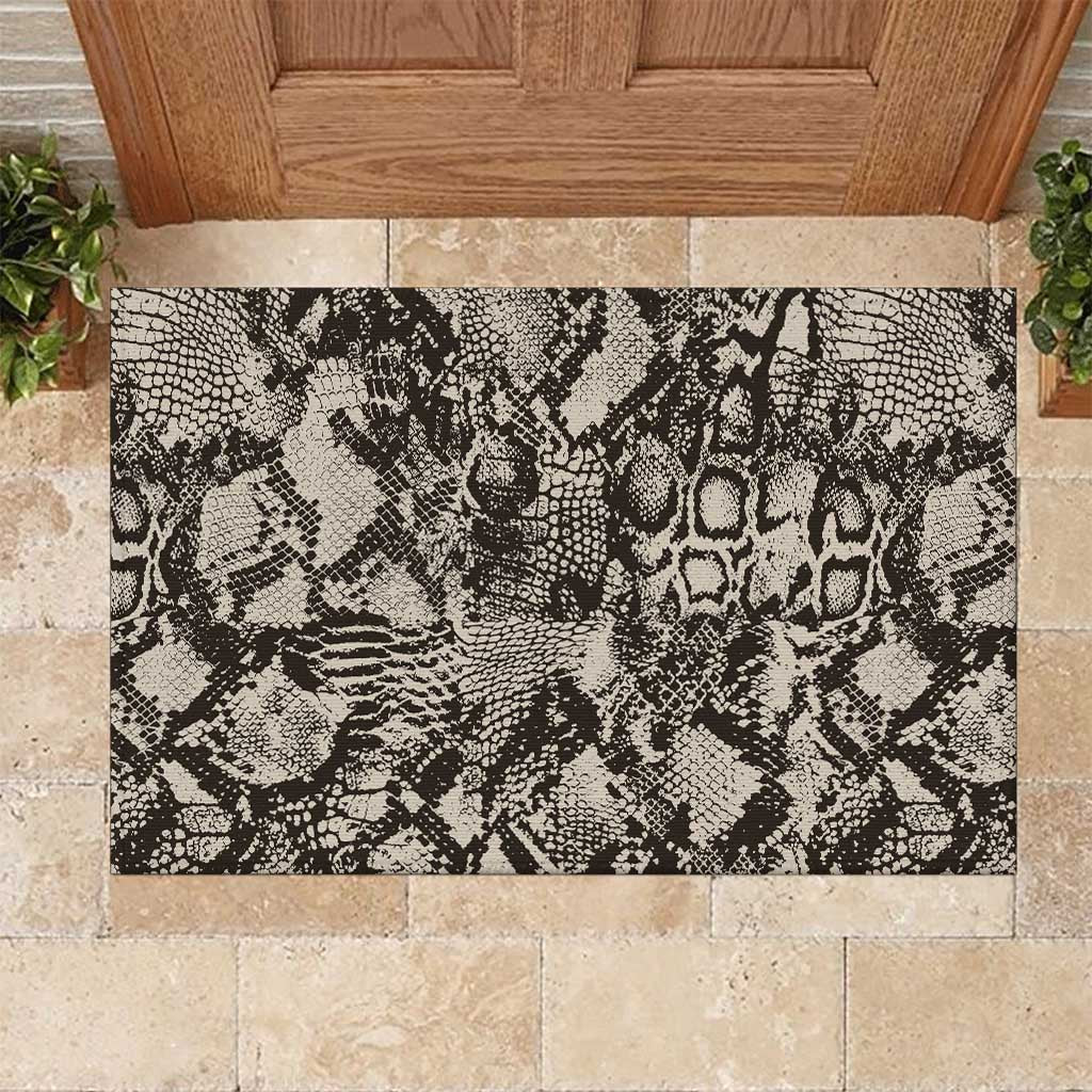 African Wild Animal Skins Rubber Doormat Snake and Crocodile Mix Skin - African Pride