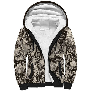 African Wild Animal Skins Sherpa Hoodie Snake and Crocodile Mix Skin - African Pride